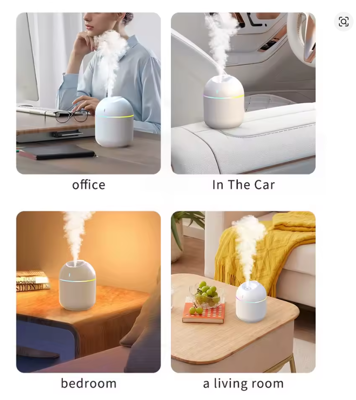 Mini USB LED Nachtlampje & Luchtbevochtiger – 230ML Aroma Diffuser