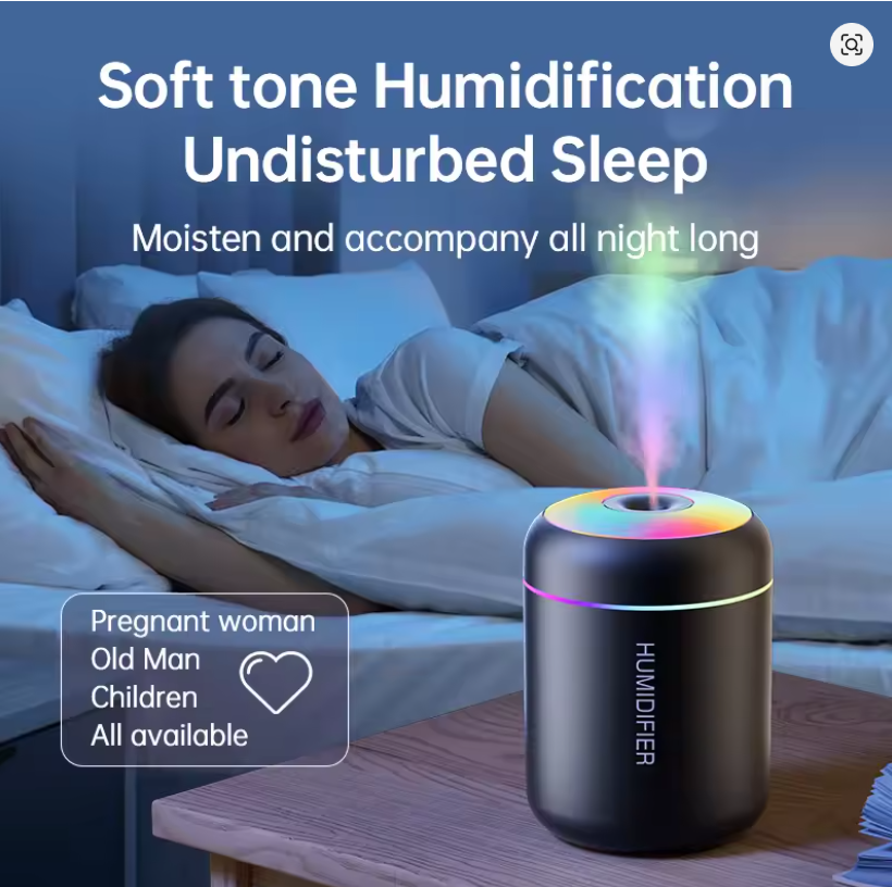 180ML Mini USB Luchtbevochtiger & Aroma Diffuser met LED Verlichting