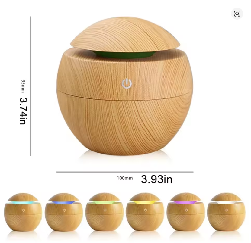 Mini USB Luchtbevochtiger & Aroma Diffuser met LED Nachtlampje – 260ML