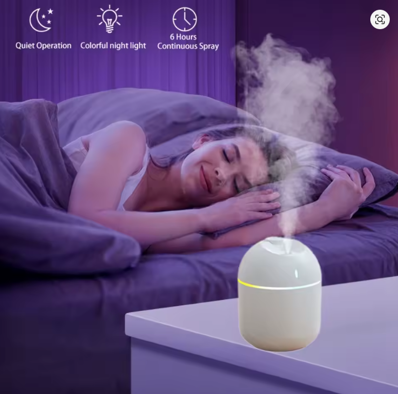 Mini USB LED Nachtlampje & Luchtbevochtiger – 230ML Aroma Diffuser